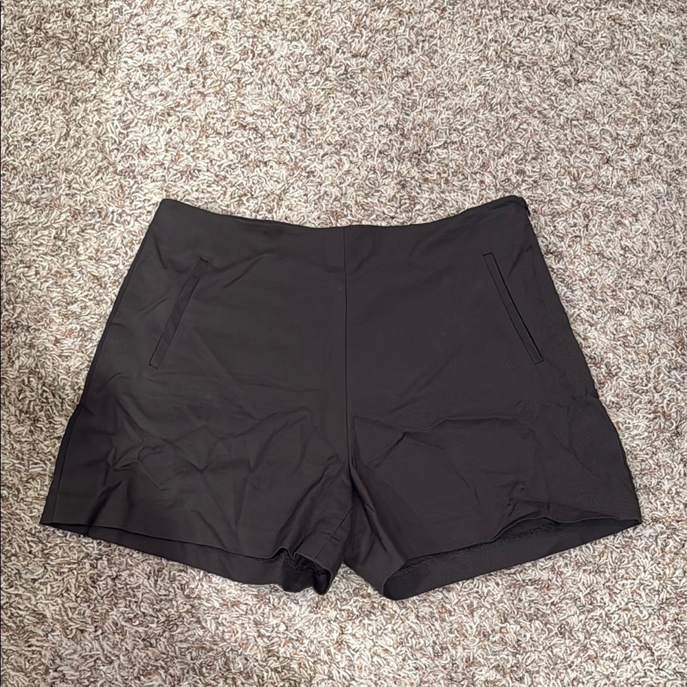 Simons Black High Waist Minimalist Shorts